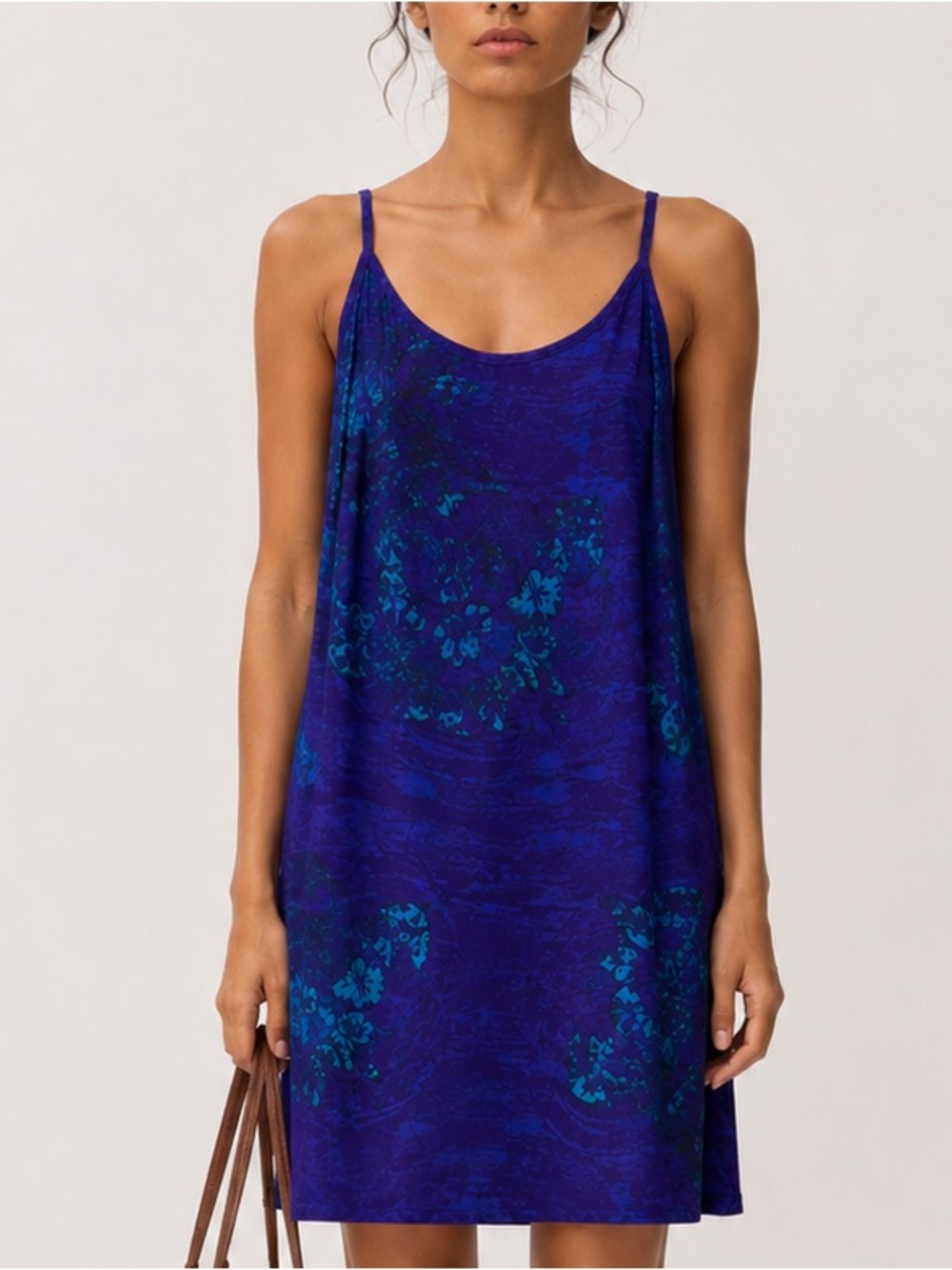 Blue & Teal Floral Slip Dress